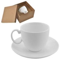 Чайная пара "Романтика" в подарочной упаковке; 16,5х16,5х11см,210мл; фарфор; деколь
