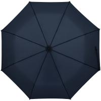 Зонт складной Clevis с ручкой-карабином, темно-синий