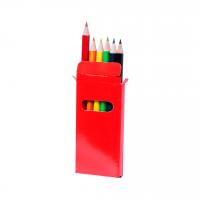 Набор цветных карандашей GARTEN (6шт.), красный, 5 x 9.3 x 0.8 см, дерево, картон