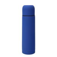 Термос вакуумный "Flask",сталь с покрытием софт тач, синий, 500 мл.
