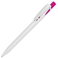 Ручка шариковая TWIN WHITE, белый/розовый, пластик
