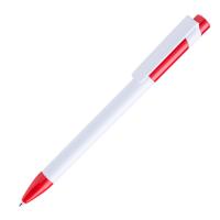 Ручка шариковая MAVA, белый/красный, пластик