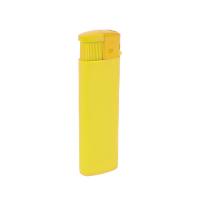 Зажигалка пьезо ISKRA, желтая, 8,24х2,52х1,17 см, пластик/тампопечать