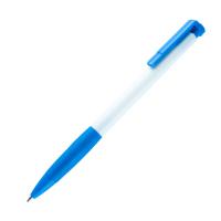 N13, ручка шариковая с грипом, пластик, белый, синий