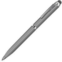 CLICKER TOUCH, ручка шариковая со стилусом для сенсорных экранов, серый/хром, металл