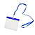 Ланъярд с держателем для бейджа MAES, синий; 11,2х0,5 см; полиэстер, пластик; тампопечать, шелкограф