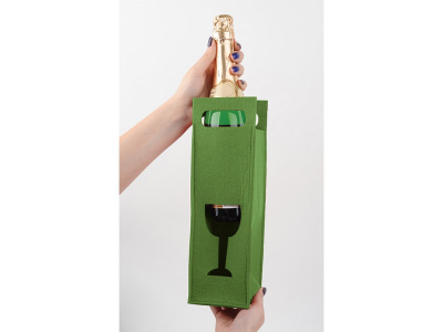 Декоративный чехол для бутылки, зеленый
