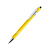 LEKOR, ручка шариковая со стилусом, желтый, металл