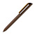 Ручка шариковая FLOW PURE, коричневый корпус/прозрачный клип, покрытие soft touch, пластик