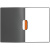 Папка Duraswing Color, серая с оранжевым клипом