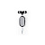 Наушники со светоотражателем и держателем RASUM, черный, 2х8,6х2,6 см, пластик
