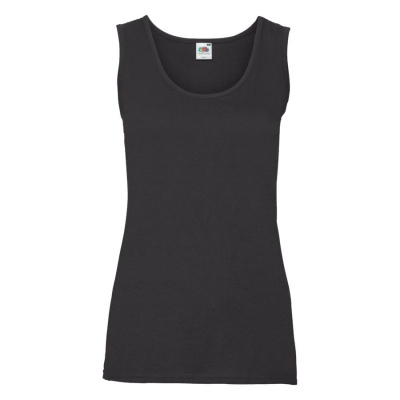 Майка женская "Lady-Fit Valueweight Vest", черный_XL, 100% х/б, 165  г/м2