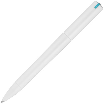 Ручка шариковая Split White Neon, белая с голубым