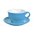Чайная/кофейная пара CAPPUCCINO, голубой, 260 мл, фарфор