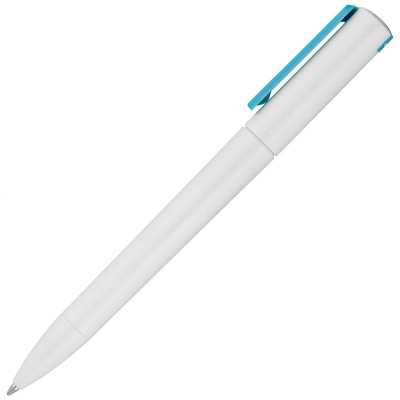 Ручка шариковая Split White Neon, белая с голубым