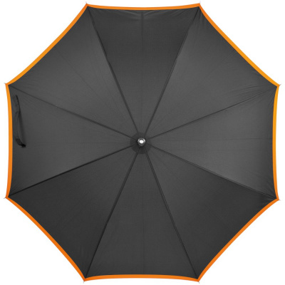 Зонт-трость Highlight, черный с оранжевым