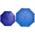 Зонт складной Unit Fiber с большим куполом, темно-синий