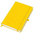 Бизнес-блокнот "Justy", 130*210 мм, желтый, твердая обложка,  резинка 7 мм, блок-линейка, тиснение,