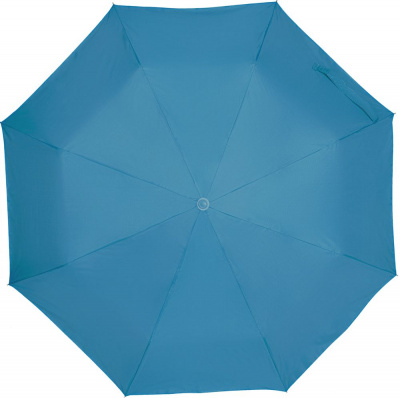Зонт складной Silverlake, голубой с серебристым