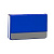 Визитница "Горизонталь"; синий; 10х6,5х1,7 см; иск. кожа, металл; лазерная гравировка