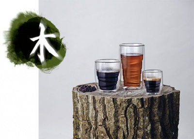 Набор из 2 малых стаканов Elements Wood
