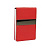 Визитница "Меридиан"; красный; 9,5х6,4х1,6 см; иск. кожа, металл; лазерная гравировка